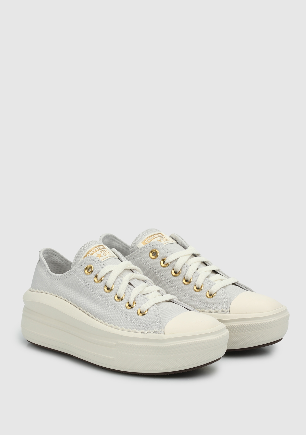 Chuck Taylor All Star Move Platform Frılls Gri Kadın Sneaker A15494C - Görsel 3