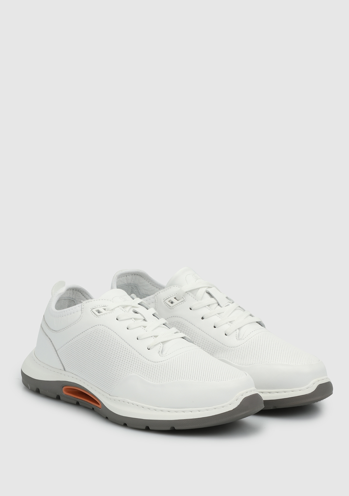 Beyaz Deri Erkek Sneaker - Görsel 3