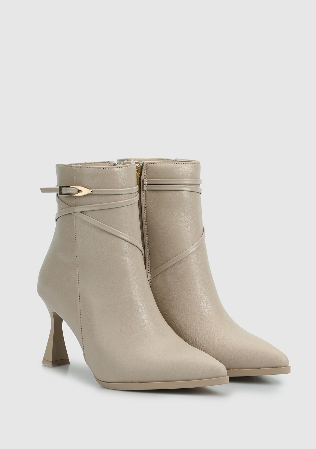 Bej Kadın Bootie - Görsel 3