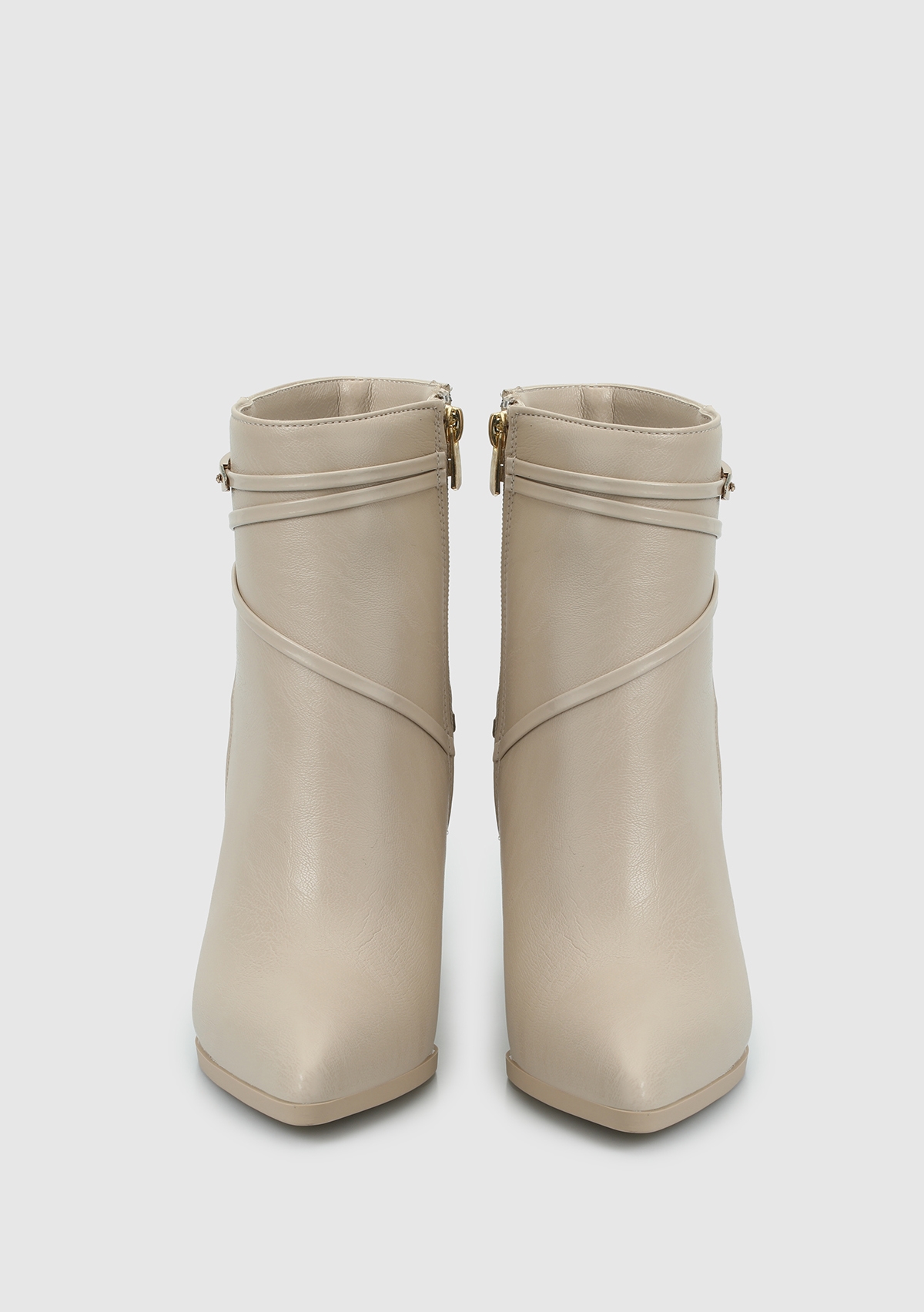 Bej Kadın Bootie - Görsel 4