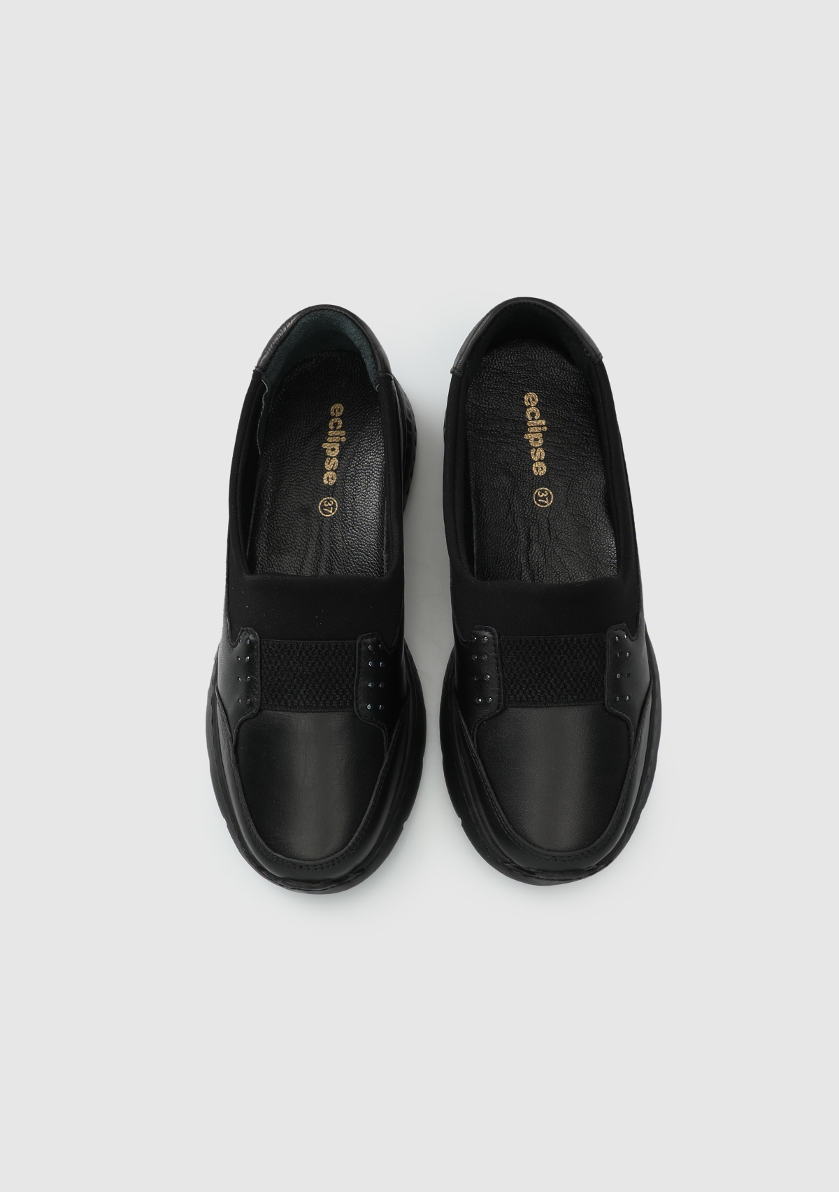 Siyah Deri Kadın Ayakkabı - Görsel 6