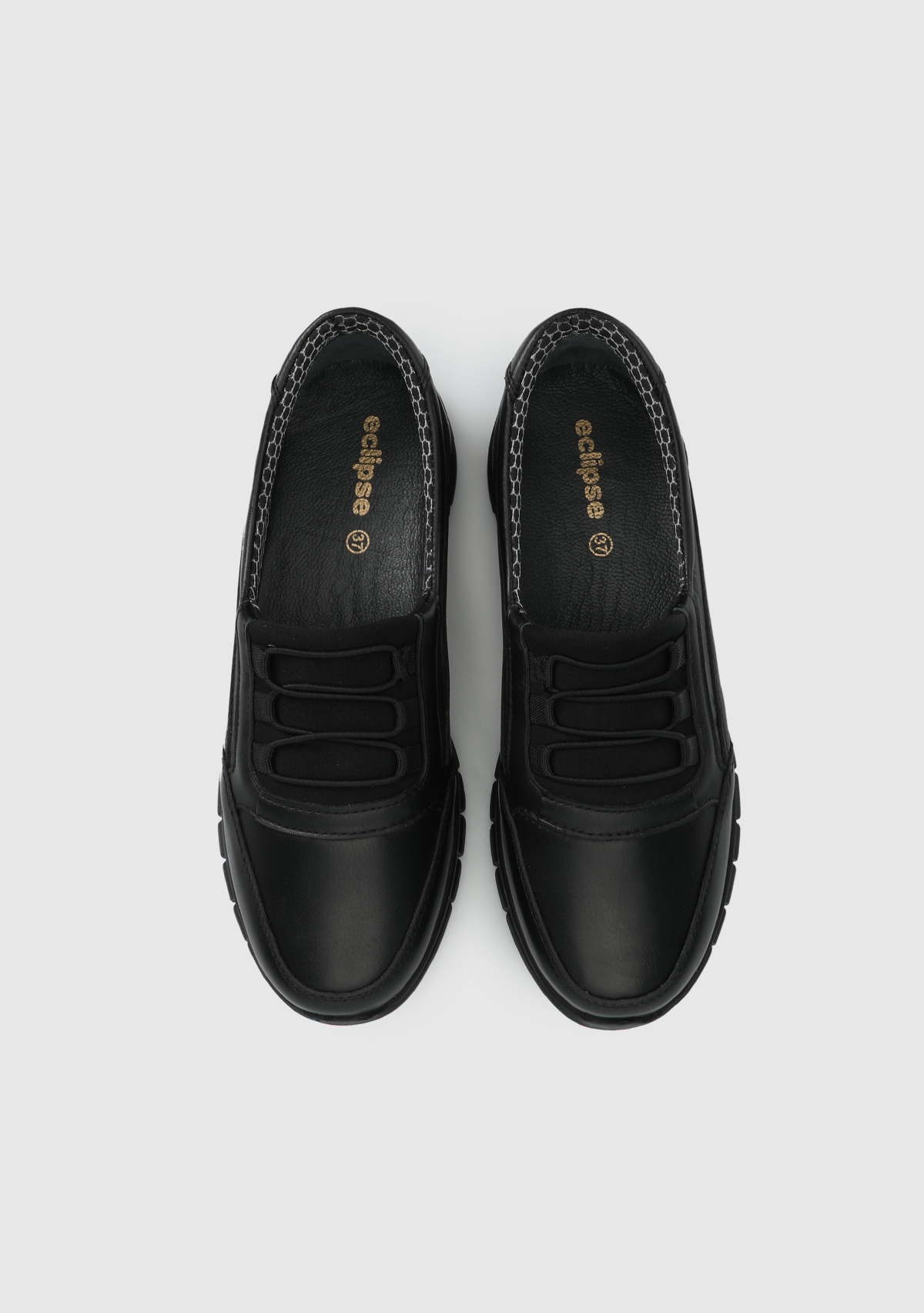 Siyah Deri Kadın Ayakkabı - Görsel 6