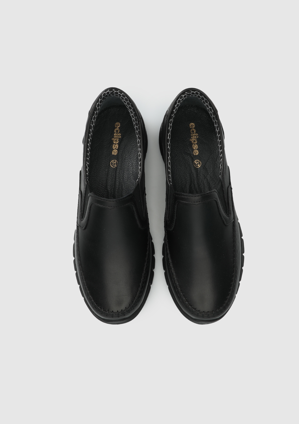 Siyah Deri Kadın Ayakkabı - Görsel 6