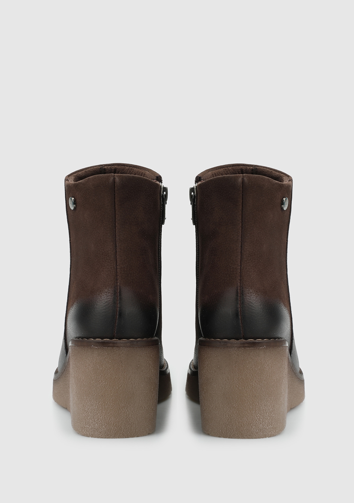 Kahve Deri Kadın Bootie - Görsel 5