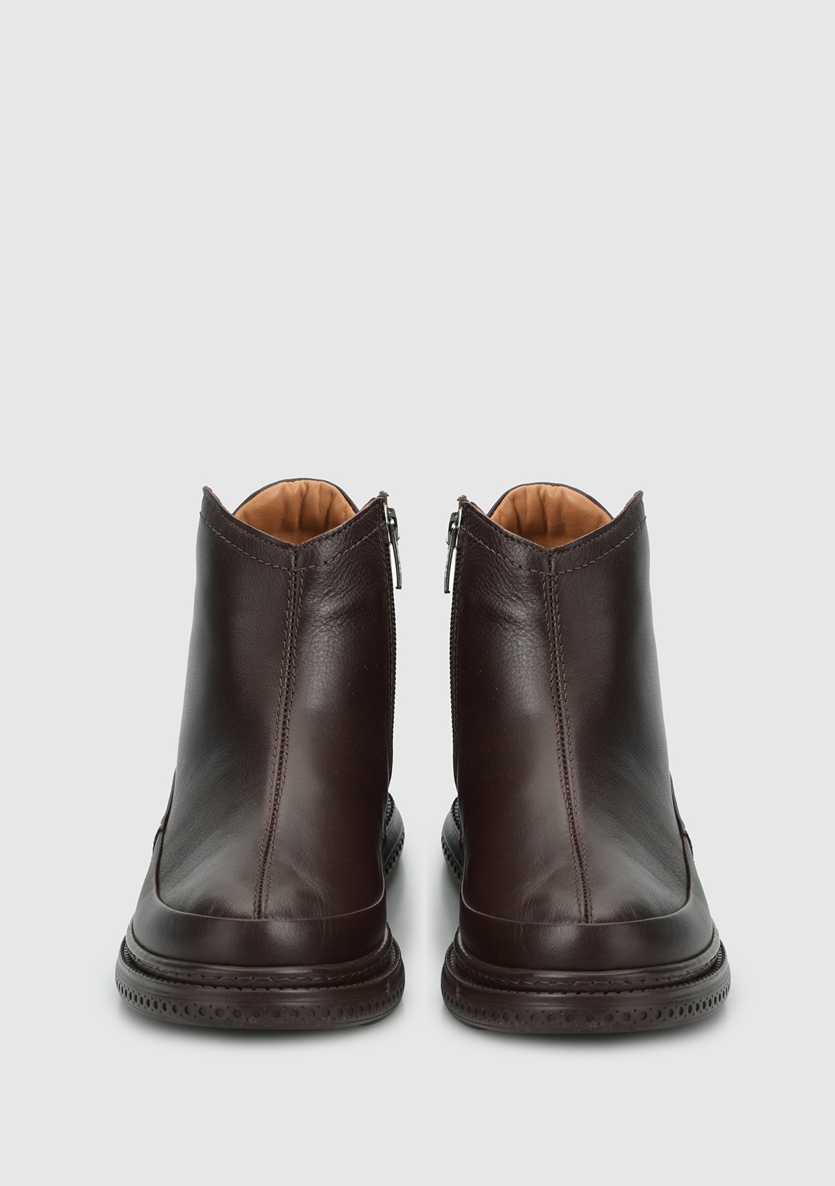 Kahve Deri Kadın Bot - Görsel 4