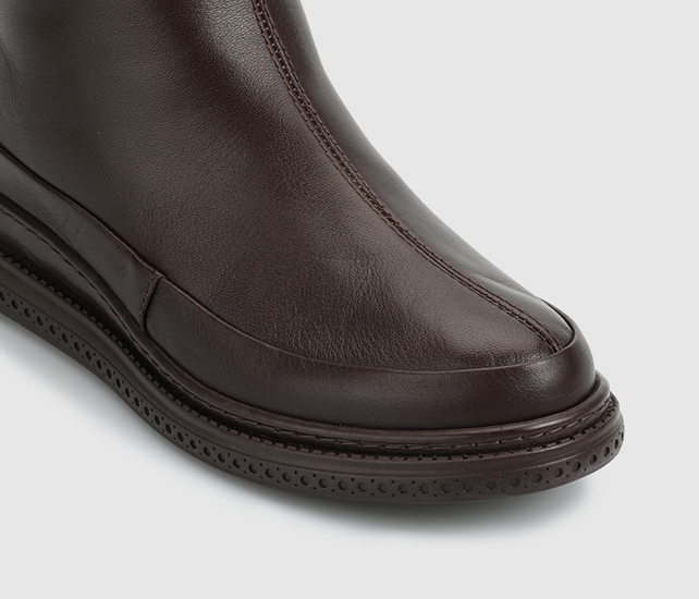 Kahve Deri Kadın Bot - Görsel 6