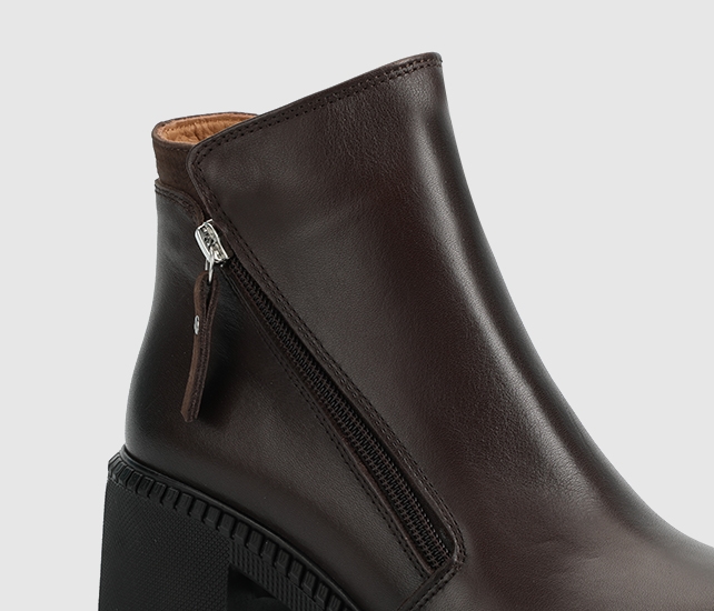 Kahve Deri Kadın Bot - Görsel 6