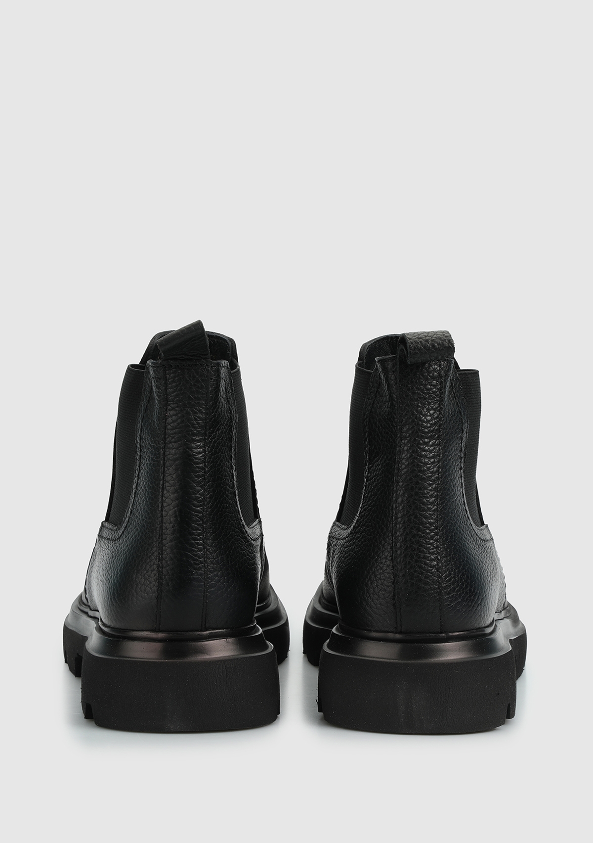 Siyah Deri Erkek Bot - Görsel 5