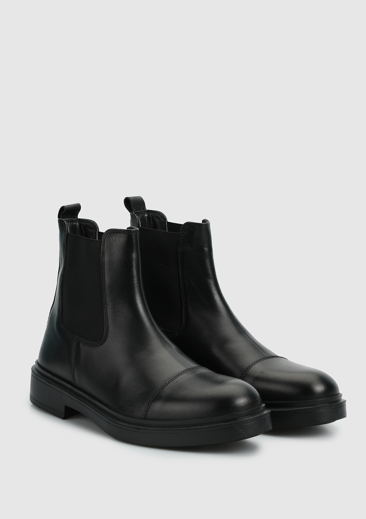 Siyah Deri Erkek Bot - Görsel 3