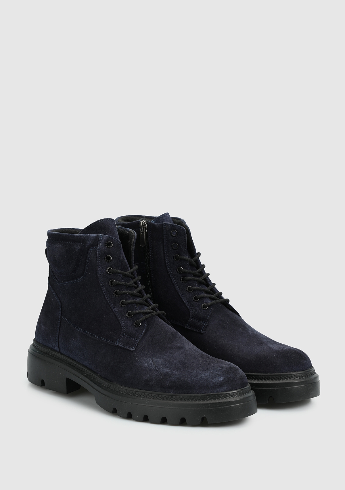 Lacivert Deri Erkek Bot - Görsel 3