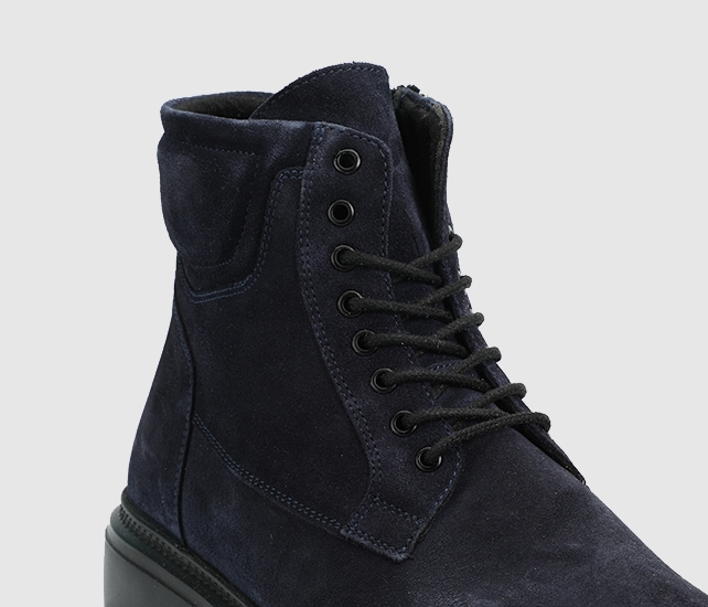 Lacivert Deri Erkek Bot - Görsel 6