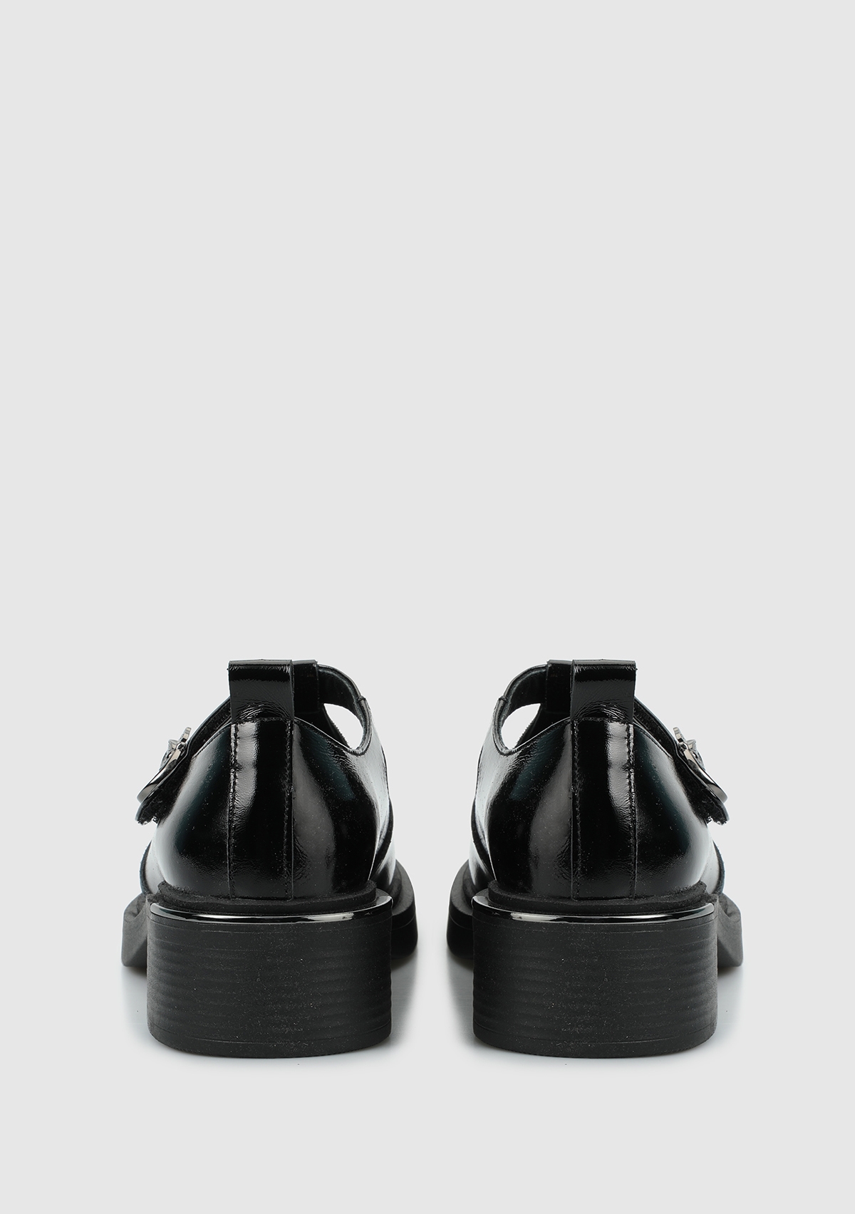 Siyah Deri Kadın Ayakkabı - Görsel 5