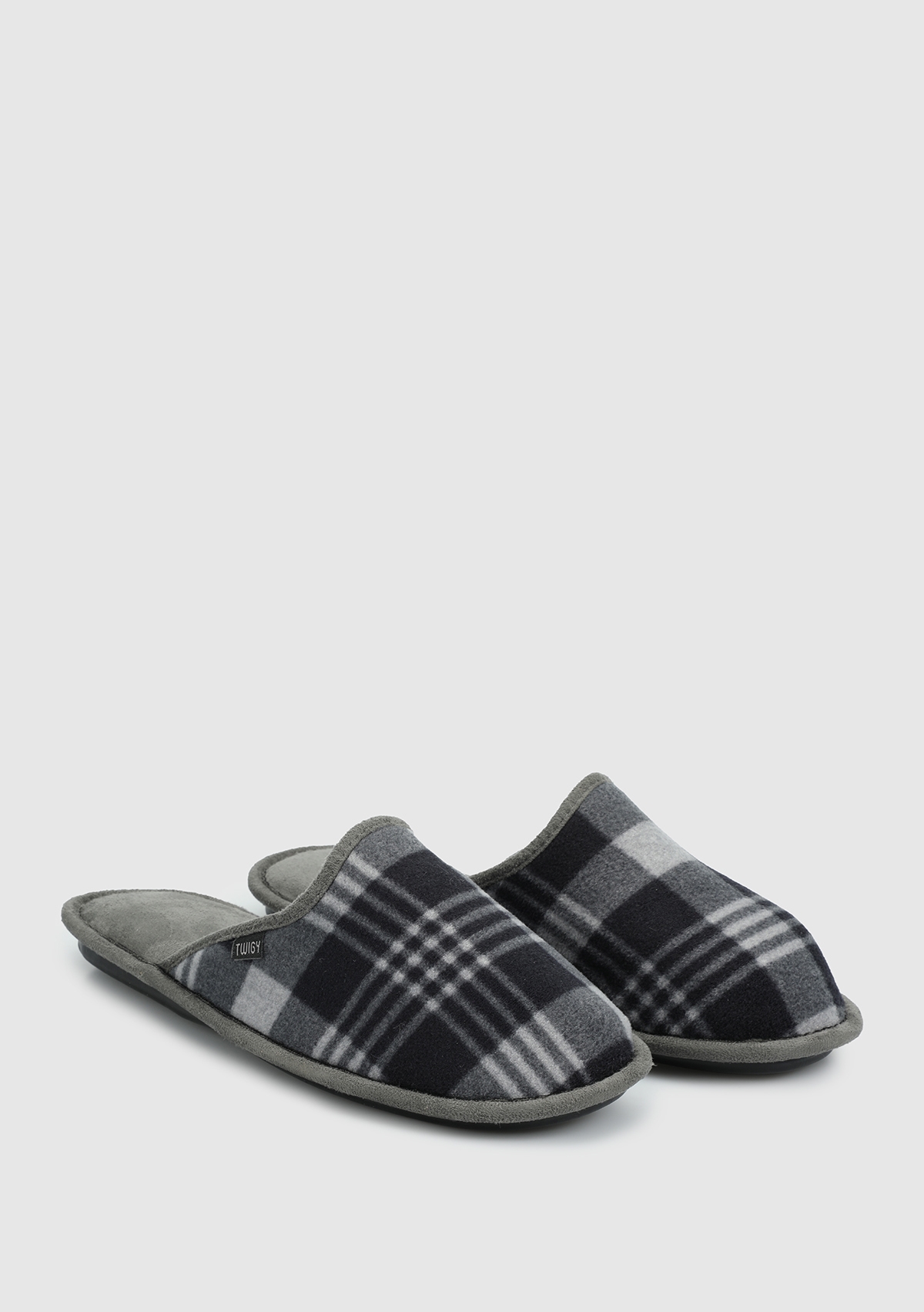 Siyah-Koyu Gri Erkek Ev Terliği - Görsel 3