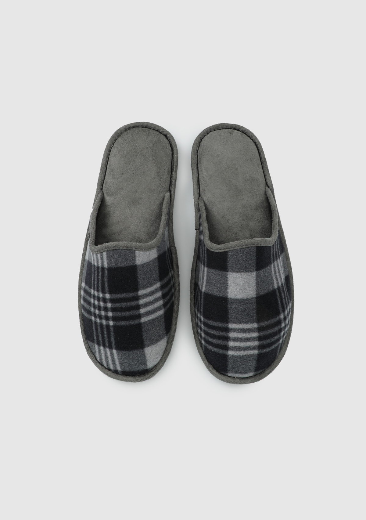 Siyah-Koyu Gri Erkek Ev Terliği - Görsel 5