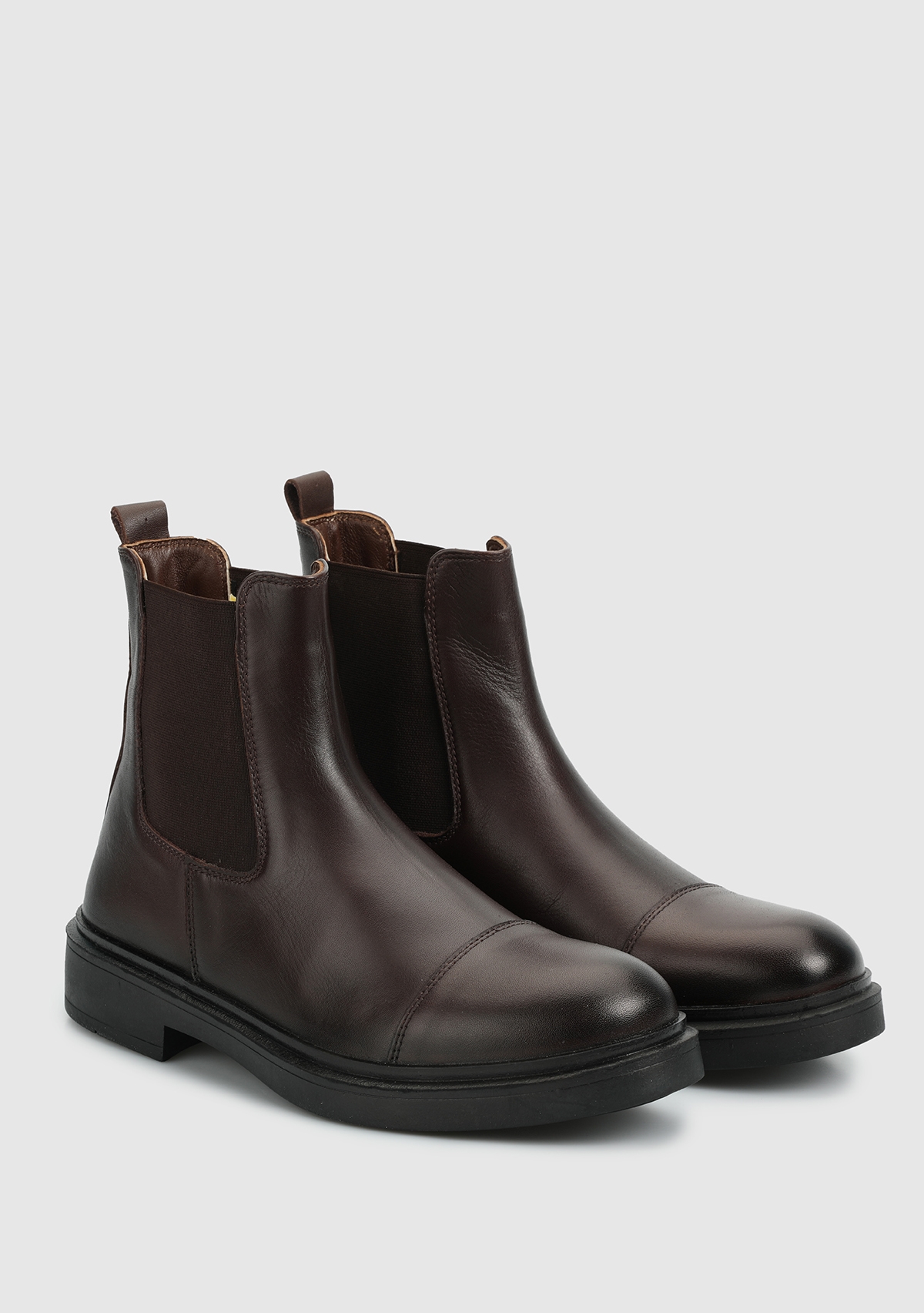 Kahve Deri Erkek Bot - Görsel 3