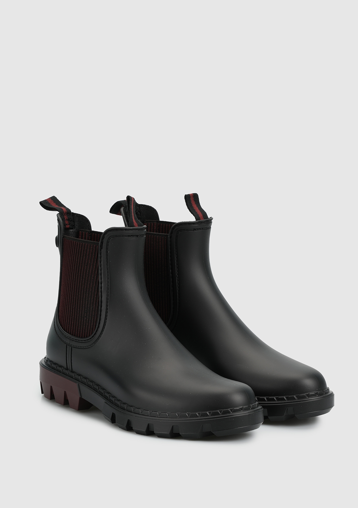 Bordo Kadın Yağmur Botu - Görsel 3