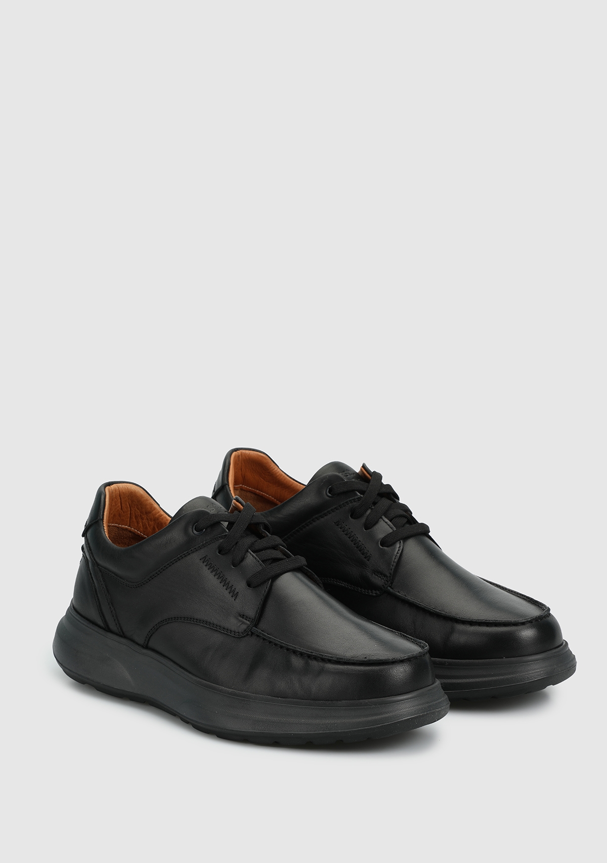 Siyah Deri Erkek Ayakkabı - Görsel 3