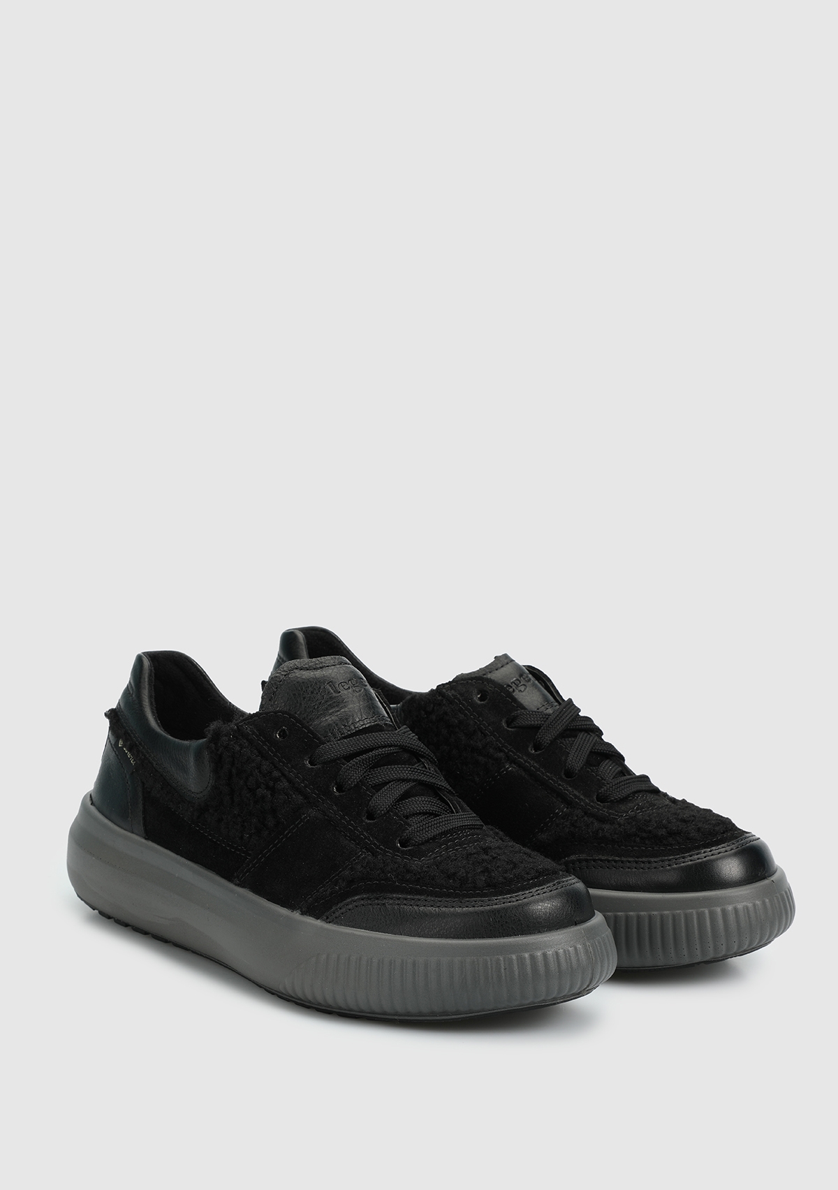 Siyah Deri Kadın Outdoor Ayakkabı - Görsel 3