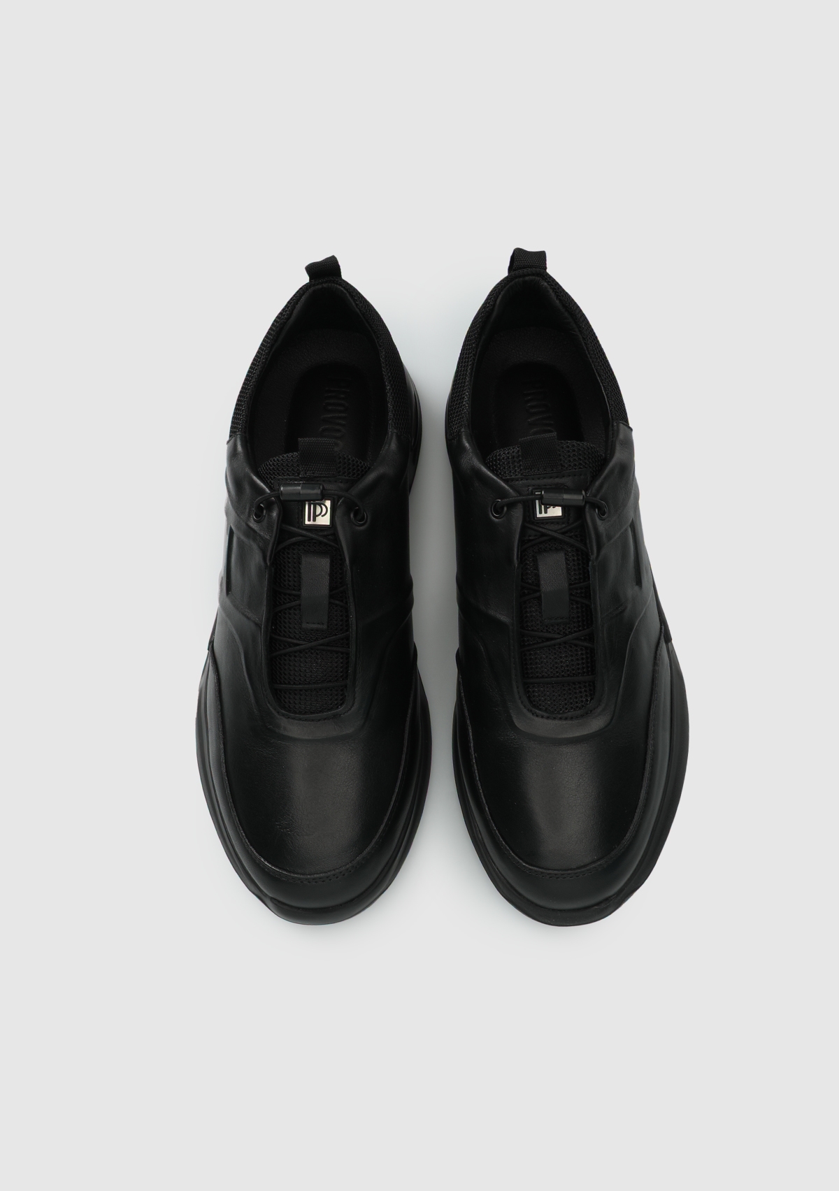 Siyah Deri Erkek Sneaker - Görsel 6