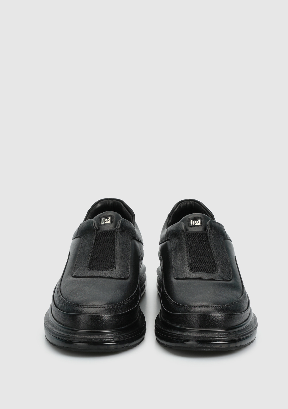 Siyah Deri Erkek Sneaker - Görsel 4