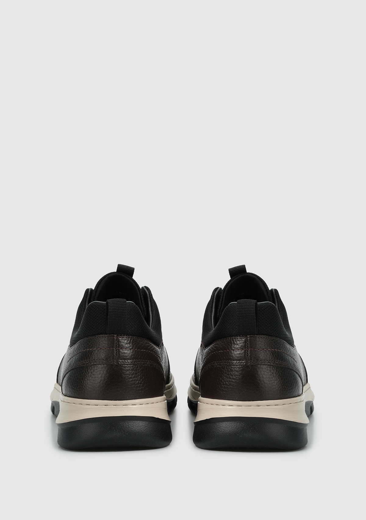 Kahve Deri Erkek Sneaker - Görsel 5