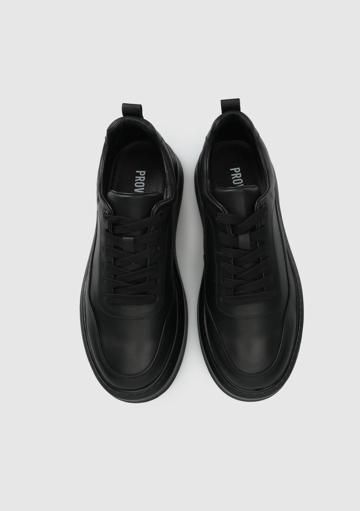 Siyah Deri Erkek Sneaker - Görsel 6