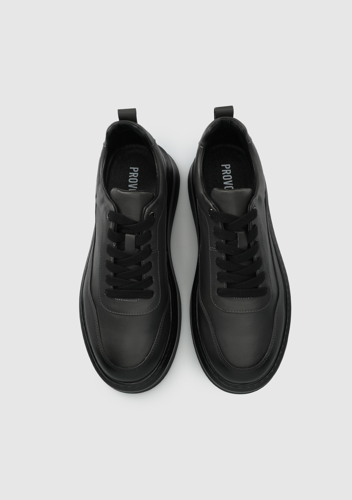 Gri Deri Erkek Sneaker - Görsel 6