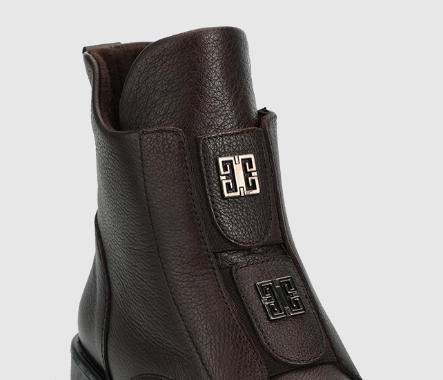 Kahve Deri Kadın Bot - Görsel 6