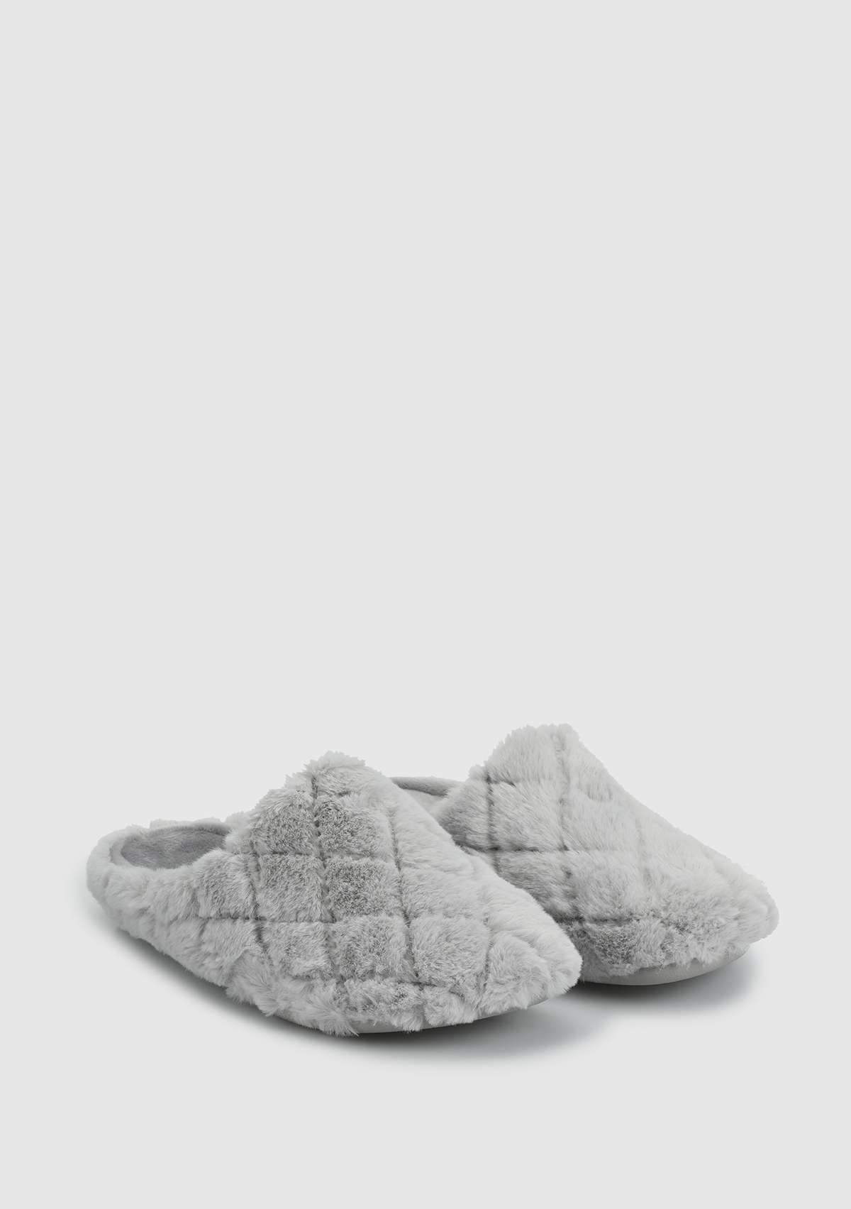 Gri Kadın Ev Terliği - Görsel 3