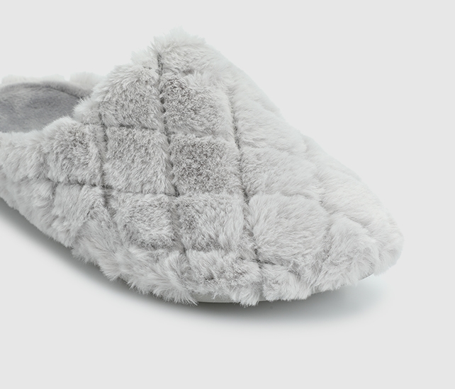 Gri Kadın Ev Terliği - Görsel 6