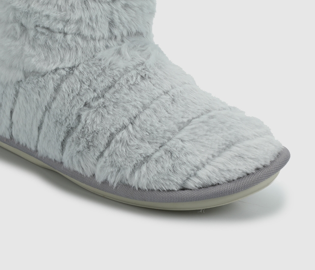 Gri Kadın Ev Terliği - Görsel 6