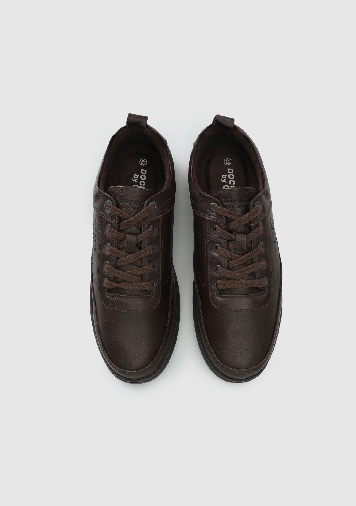 Kahve Deri Erkek Sneaker - Görsel 6