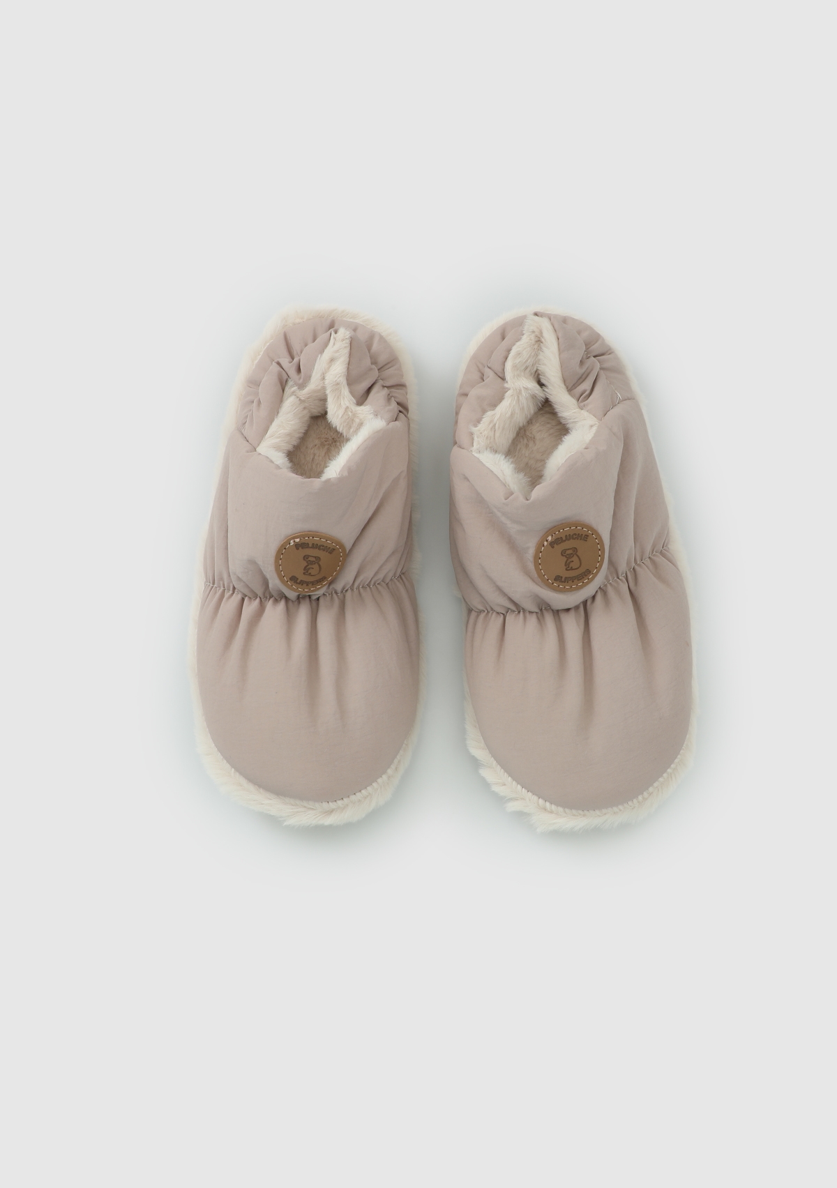 Peluche Peluche Bej Kadın Ev Terliği Ayakkabı Dünyası'nda! Bej - 6. görsel