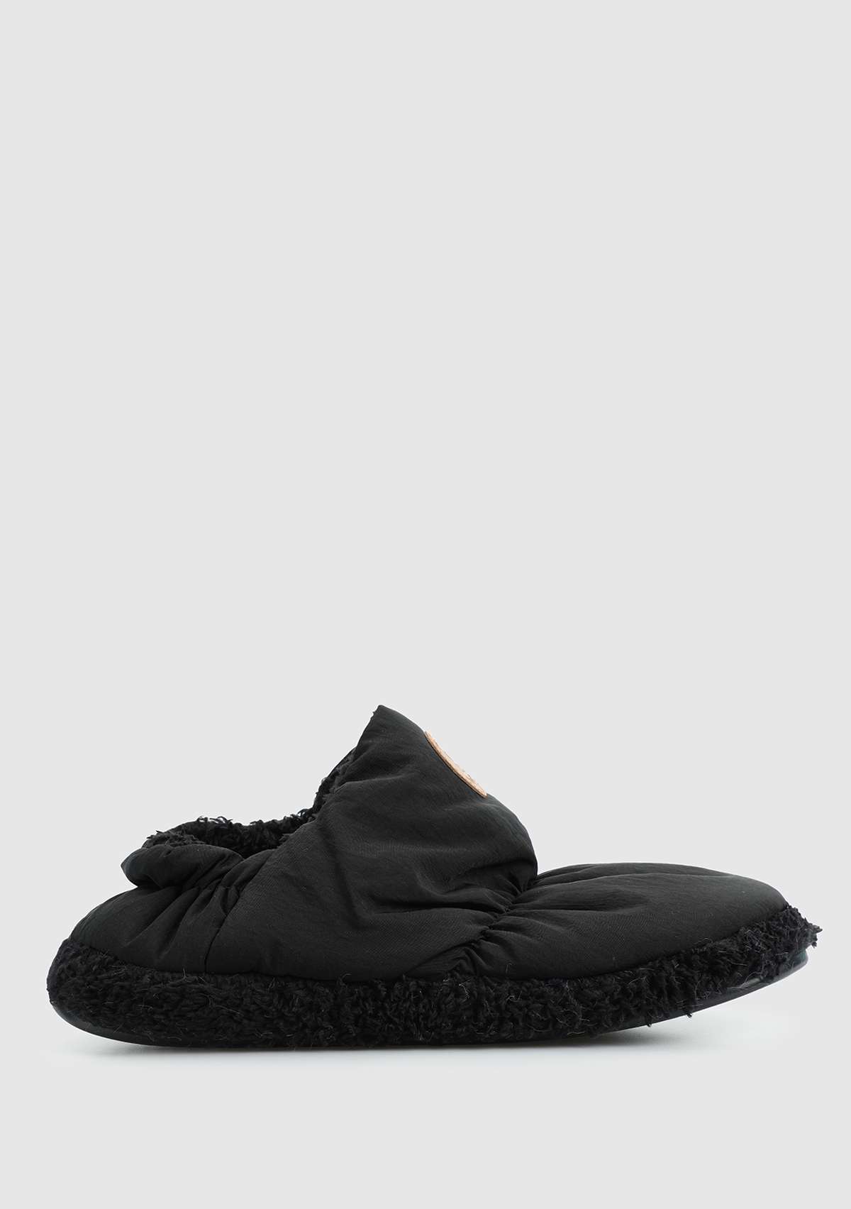 Peluche Peluche Siyah Erkek Ev Terliği Ayakkabı Dünyası'nda! Siyah - 2. görsel