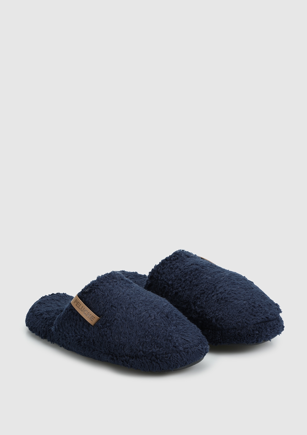 Peluche Peluche Lacivert Erkek Ev Terliği Ayakkabı Dünyası'nda! Lacivert - 3. görsel