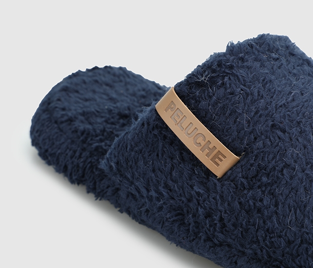 Peluche Peluche Lacivert Erkek Ev Terliği Ayakkabı Dünyası'nda! Lacivert - 6. görsel