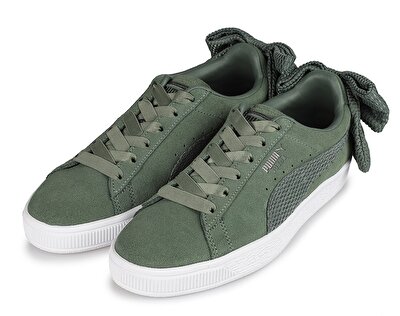 Puma Suede Bow Uprising Yeşil Kadın Sneaker 36745502