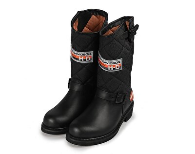Harley Davidson Laconia/644 Z.Kau Siyah Yağlı Deri Kadın Bot 025G0071-B14