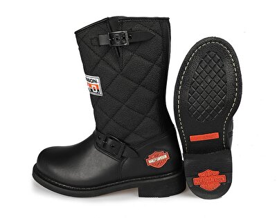 Harley Davidson Laconia/644 Z.Kau Siyah Yağlı Deri Kadın Bot 025G0071-B14