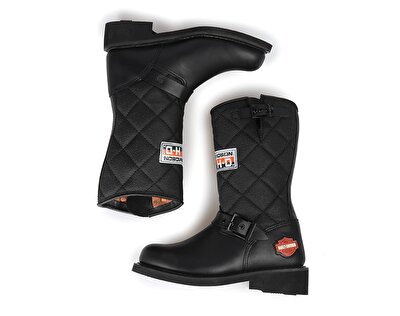Harley Davidson Laconia/644 Z.Kau Siyah Yağlı Deri Kadın Bot 025G0071-B14