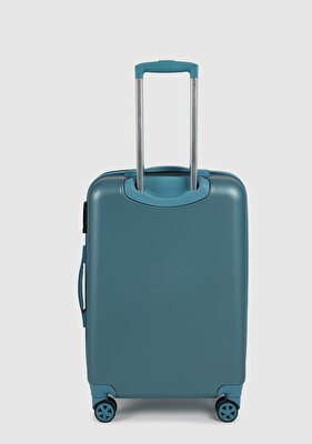 Benetton Metalik-Mavi  Sert Valiz