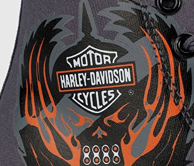 Harley Davidson Plano Gri Kadın Sneaker 023Z100148