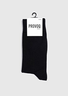 Provoq Siyah  Provoq 6750 Tekli Uzun Siyah Erkek Çorap