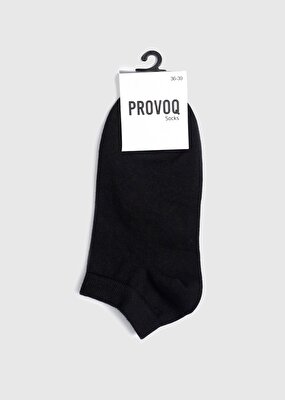Provoq Siyah  Provoq 6756 Yarım Tekli Siyah Kadın Çorap