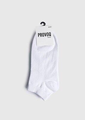 Provoq Beyaz  Provoq 6759 3lü Beyaz Yarım Erkek Çorap