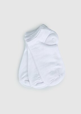 Socksmax Beyaz  Socksmax 2239 3Lü Beyaz Düz Patik Bayan Çorabı