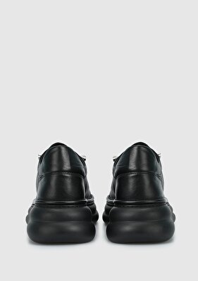 Provoq Siyah Deri Kadın Sneaker