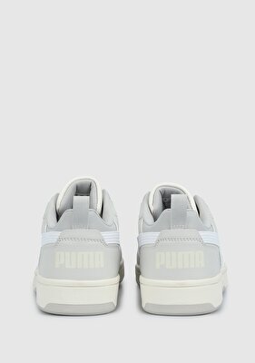 Puma MEN 39232810 Rebound v6 Low Ash Gray-PUMA White-Sedat SHOES