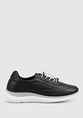 Eclipse Siyah Deri Kadın Sneaker
