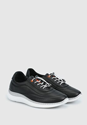 Eclipse Siyah Deri Kadın Sneaker